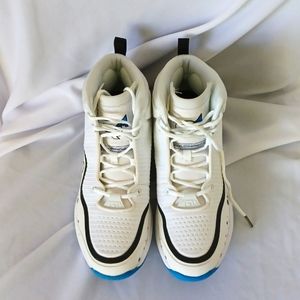 Q4 Bright White Men's Basketball Tennis Shoes White/Blue Size 10.5